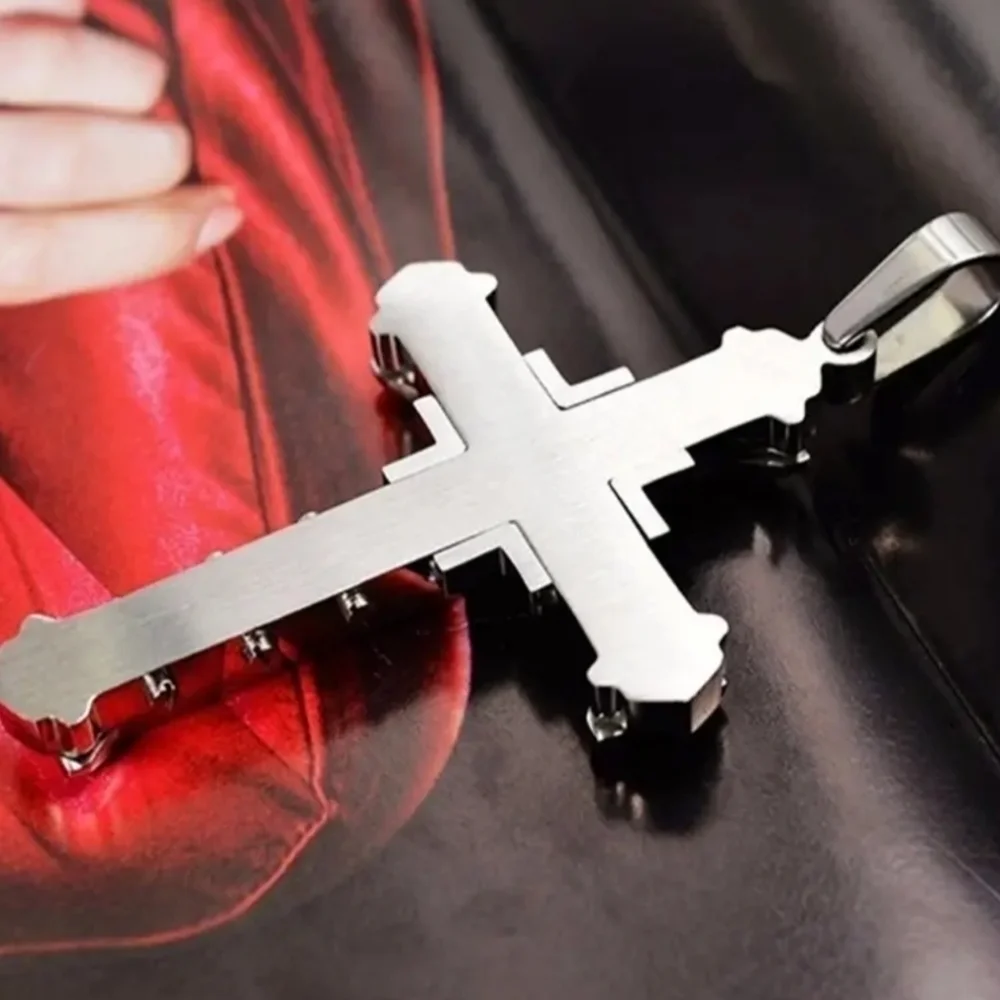 New men's cross pendant necklace